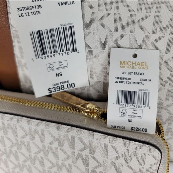 Michael Kors 3 SET Purse Tote  Handbag Shoulder Bag Wallet Designer Matching - Picture 8 of 14